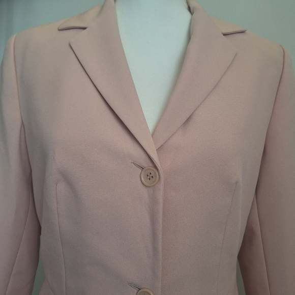 Italy Made Blazer Suit Jacket EU42 Peach Beige Esisto di Conbipel 2 Button NWOT - Picture 8 of 8